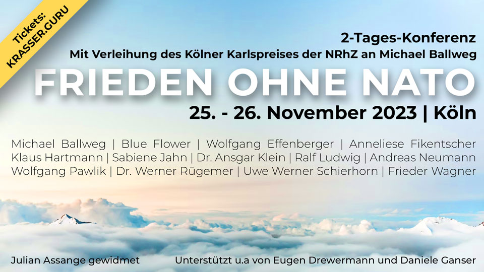 Flyer Friedenskonferenz In Köln 25./26. November 202, Motto "Frieden ohne NATO"